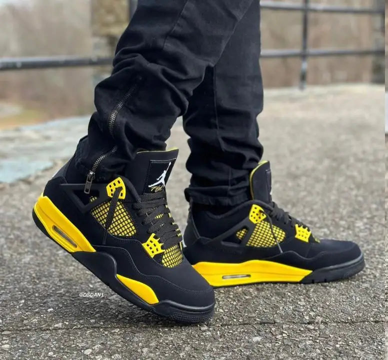 Nik.e Air Jordan Retro 4 THUNDER YELLOW (SEMI UA)