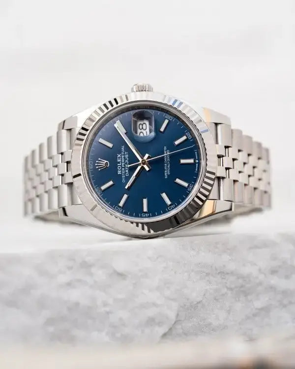 RLX Datejust Silver Blue Dial Metal Watch