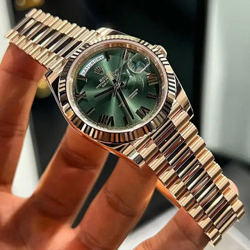 RLX DAY-DATE ROSE GOLD OLIVE GREEN DAIL