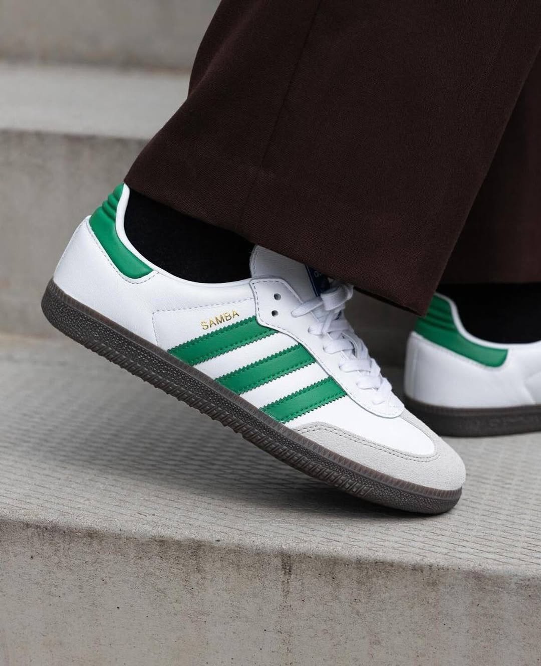 Adi_das SAMBA WHITE GREEN